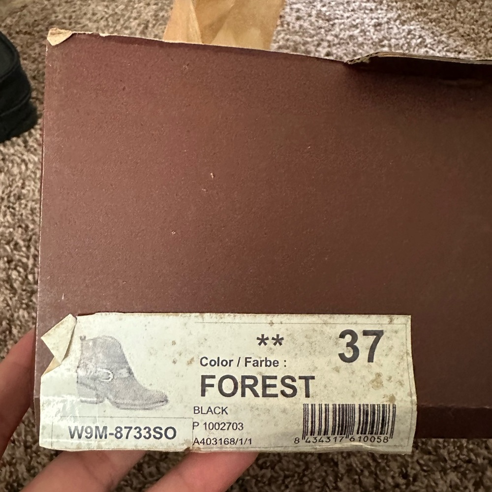 Pikolinos W9M-8733So Baqueira Forest Black Cowboy Ankle Boots 6.5/7 - Picture 4 of 5